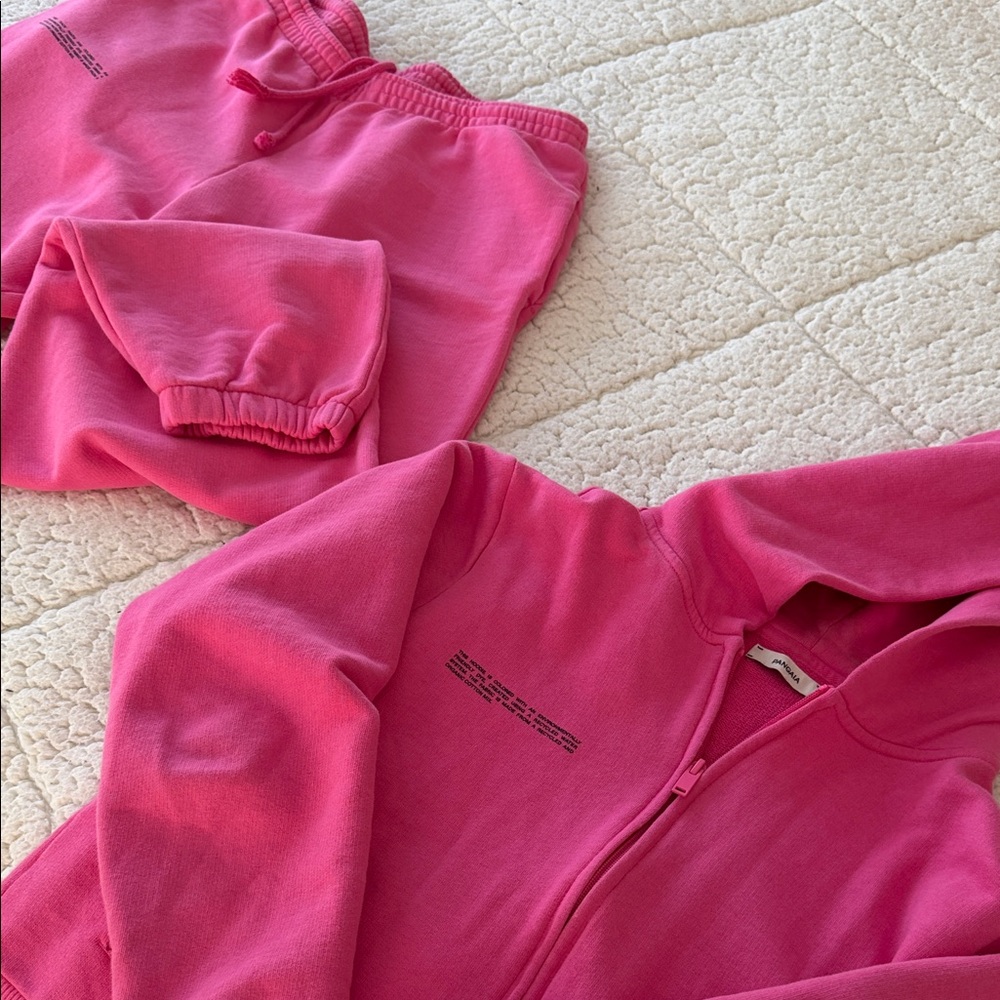 Pangaia Pink Hoodie and Sweatpants Set